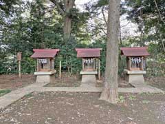 境内社御霊神社境内社山王、稲荷、雷神