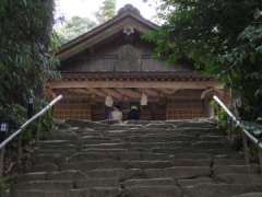 神魂神社拝殿と参道