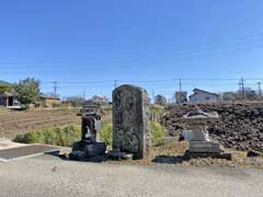 鴨田中臣明神社庚申塔と石祠